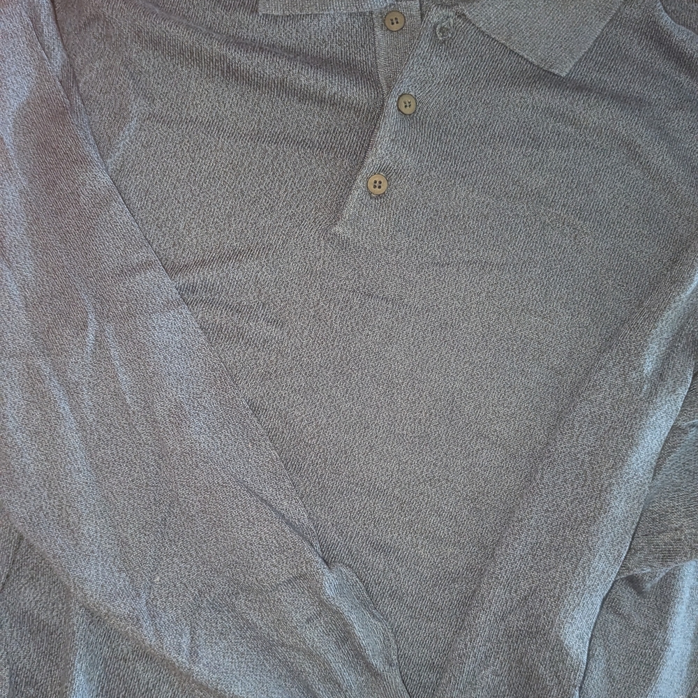Vintage Nwt Men's Linea Uomo Gray Polo Shirt Size XL